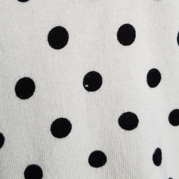 Cream polka dot 3/4 sleeve sweater Merona M - Picture 6 of 6